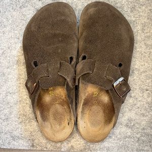 Birkenstock Boston Brown Suede size 38